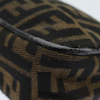 FENDI Zucca Canvas Pouch Brown Blackbs15782