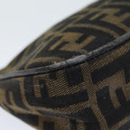 FENDI Zucca Canvas Pouch Brown Blackbs15782