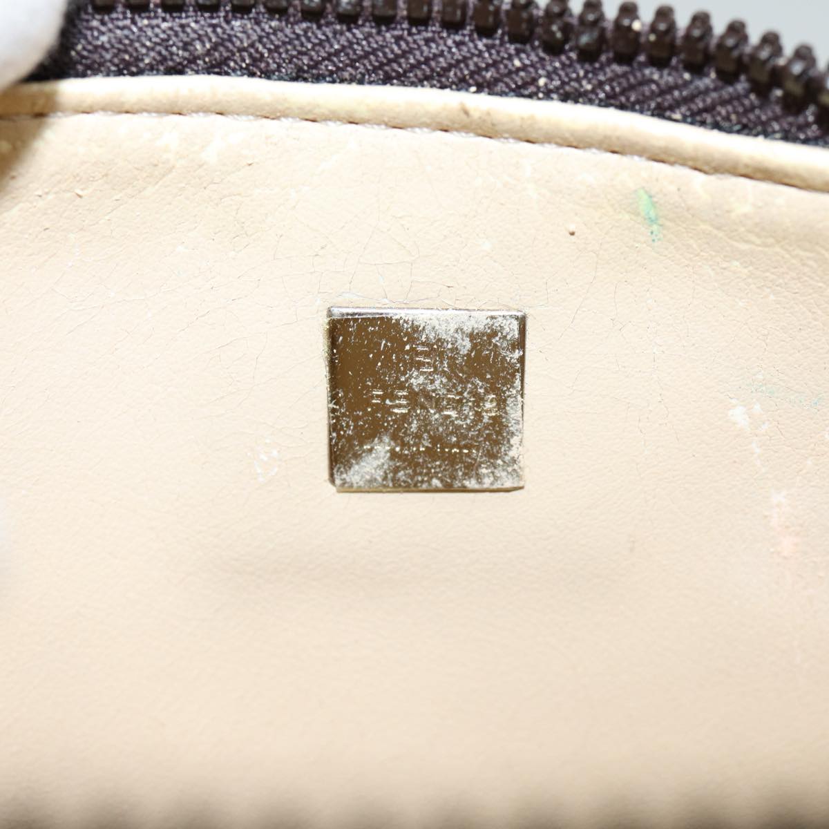 FENDI Zucca Canvas Pouch Brown Blackbs15782