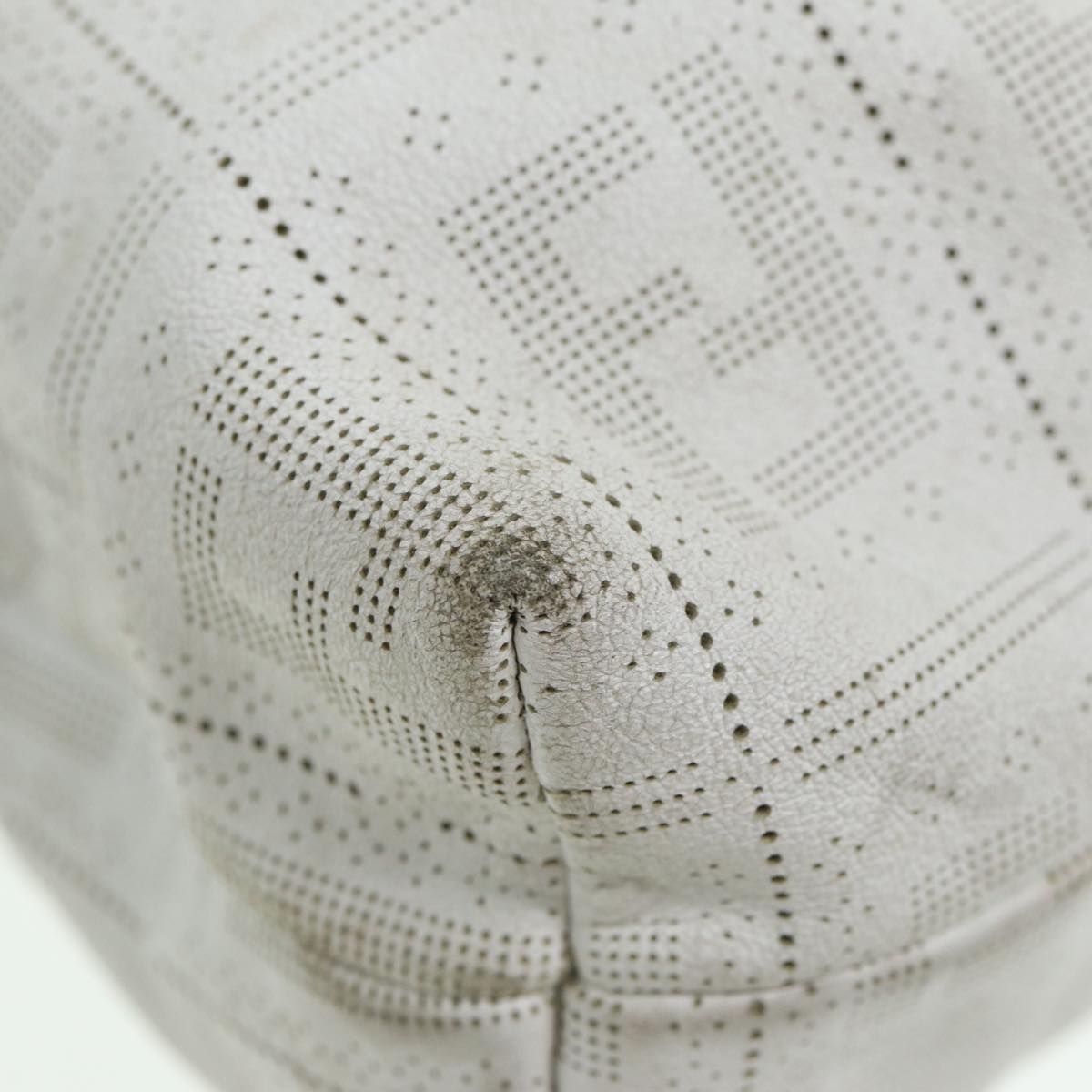 FENDI Zucca Canvas Shoulder Bag Whitebs15784