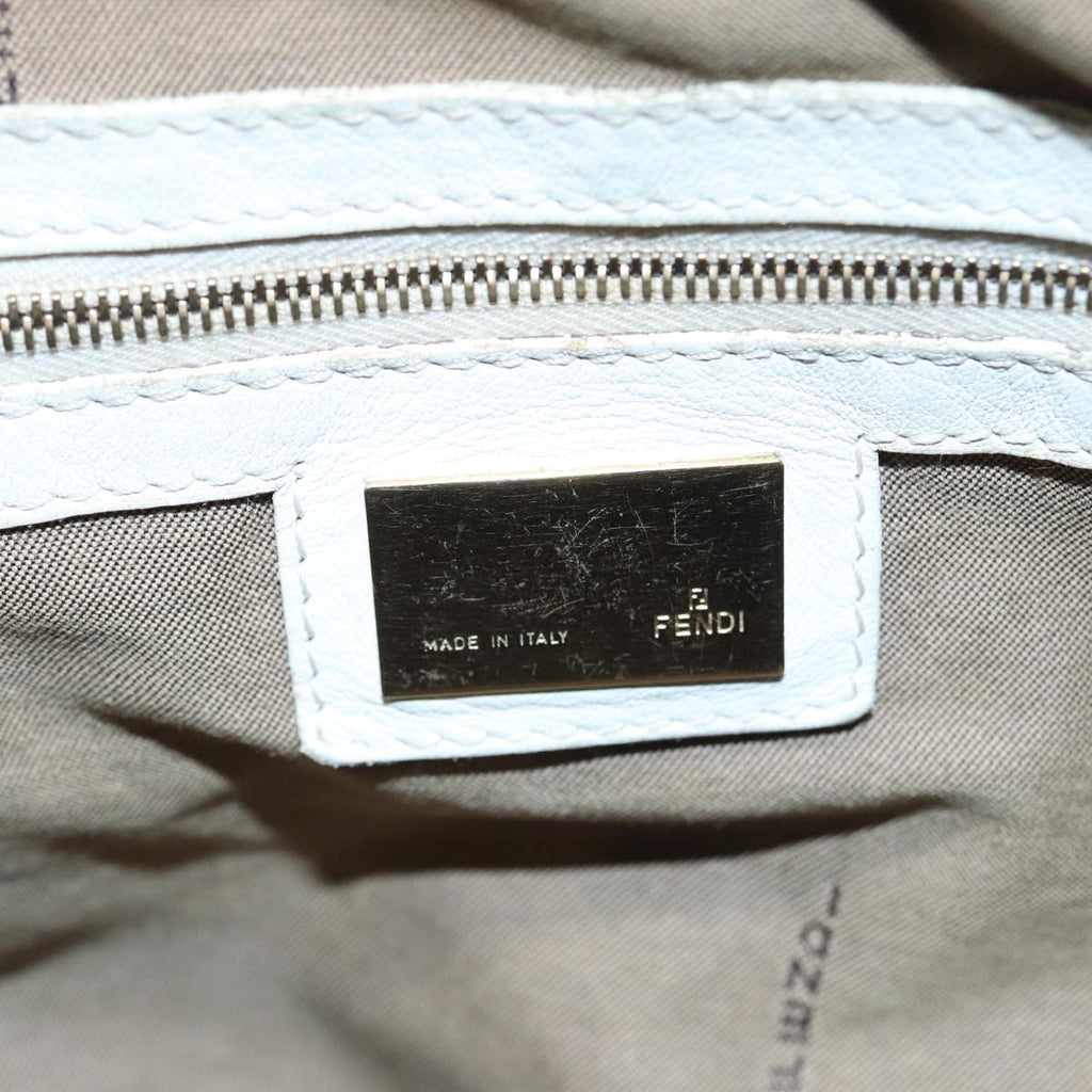 FENDI Zucca Canvas Shoulder Bag Whitebs15784