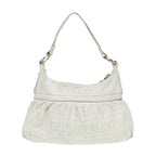 FENDI Zucca Canvas Shoulder Bag Whitebs15784