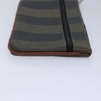 FENDI Zucca Canvas Pecan Canvas Pouch 2Set Brown Blackbs15954