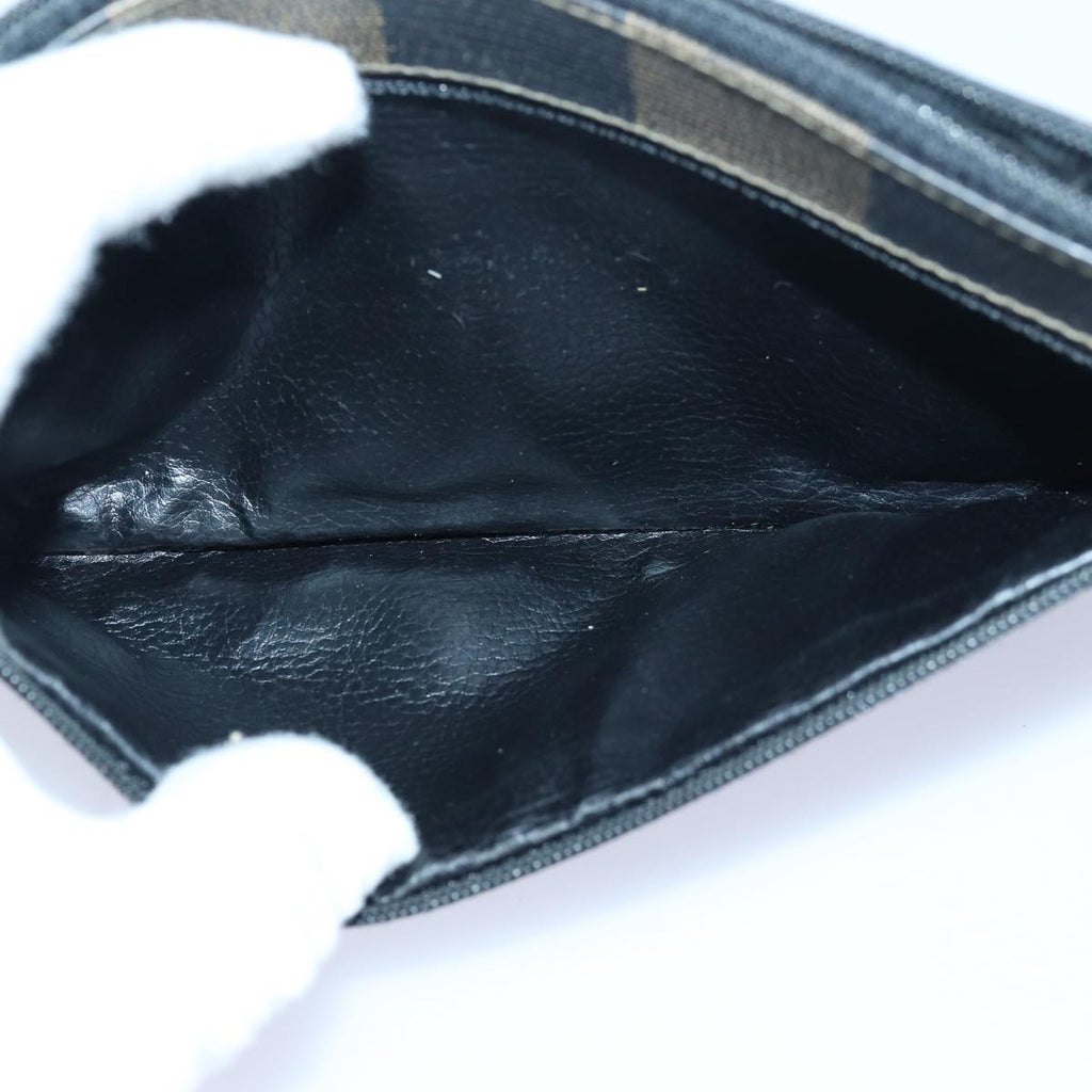 FENDI Zucca Canvas Pecan Canvas Pouch 2Set Brown Blackbs15954