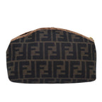 FENDI Zucca Canvas Pecan Canvas Pouch 2Set Brown Blackbs15954