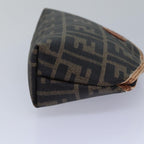 FENDI Zucca Canvas Pecan Canvas Pouch 2Set Brown Blackbs15954