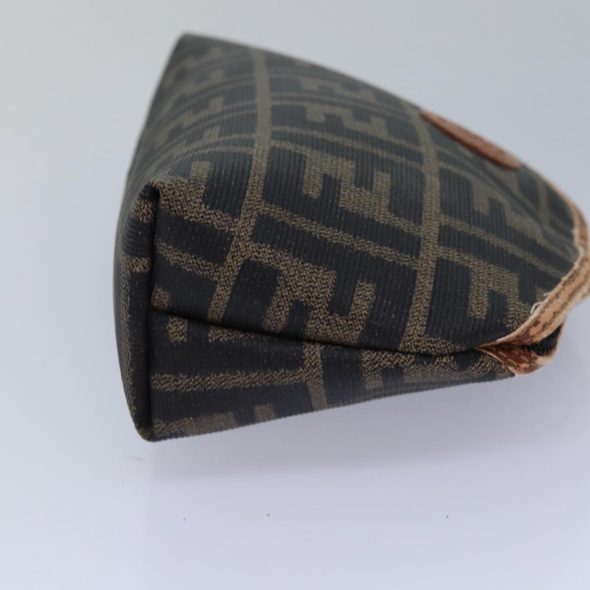 FENDI Zucca Canvas Pecan Canvas Pouch 2Set Brown Blackbs15954