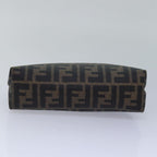 FENDI Zucca Canvas Pecan Canvas Pouch 2Set Brown Blackbs15954