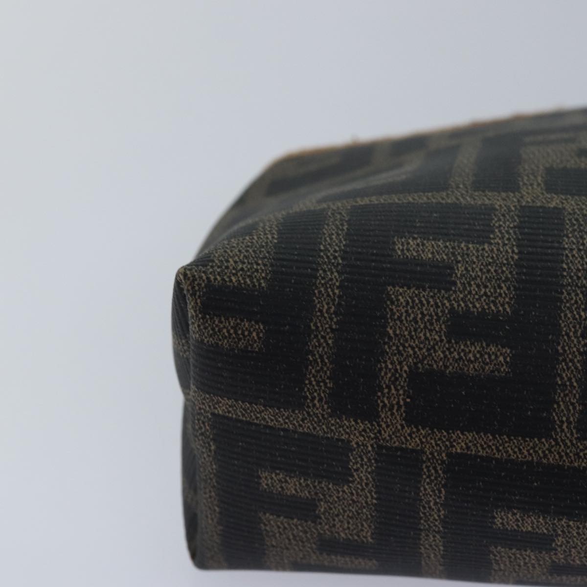 FENDI Zucca Canvas Pecan Canvas Pouch 2Set Brown Blackbs15954