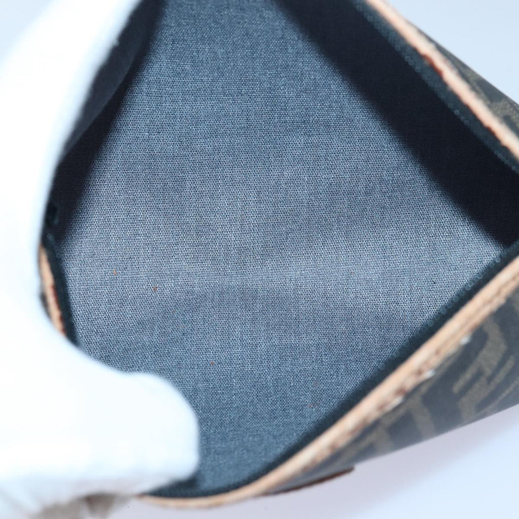 FENDI Zucca Canvas Pecan Canvas Pouch 2Set Brown Blackbs15954