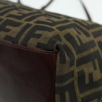FENDI Zucca Canvas Tote Bag Brown Blackbs15988
