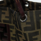 FENDI Zucca Canvas Tote Bag Brown Blackbs15988