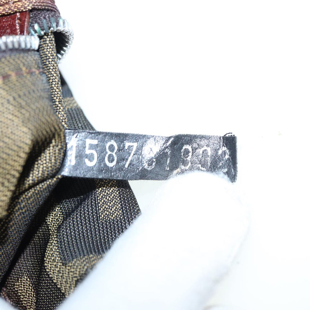 FENDI Zucca Canvas Tote Bag Brown Blackbs15988
