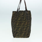 FENDI Zucca Canvas Tote Bag Brown Blackbs15988