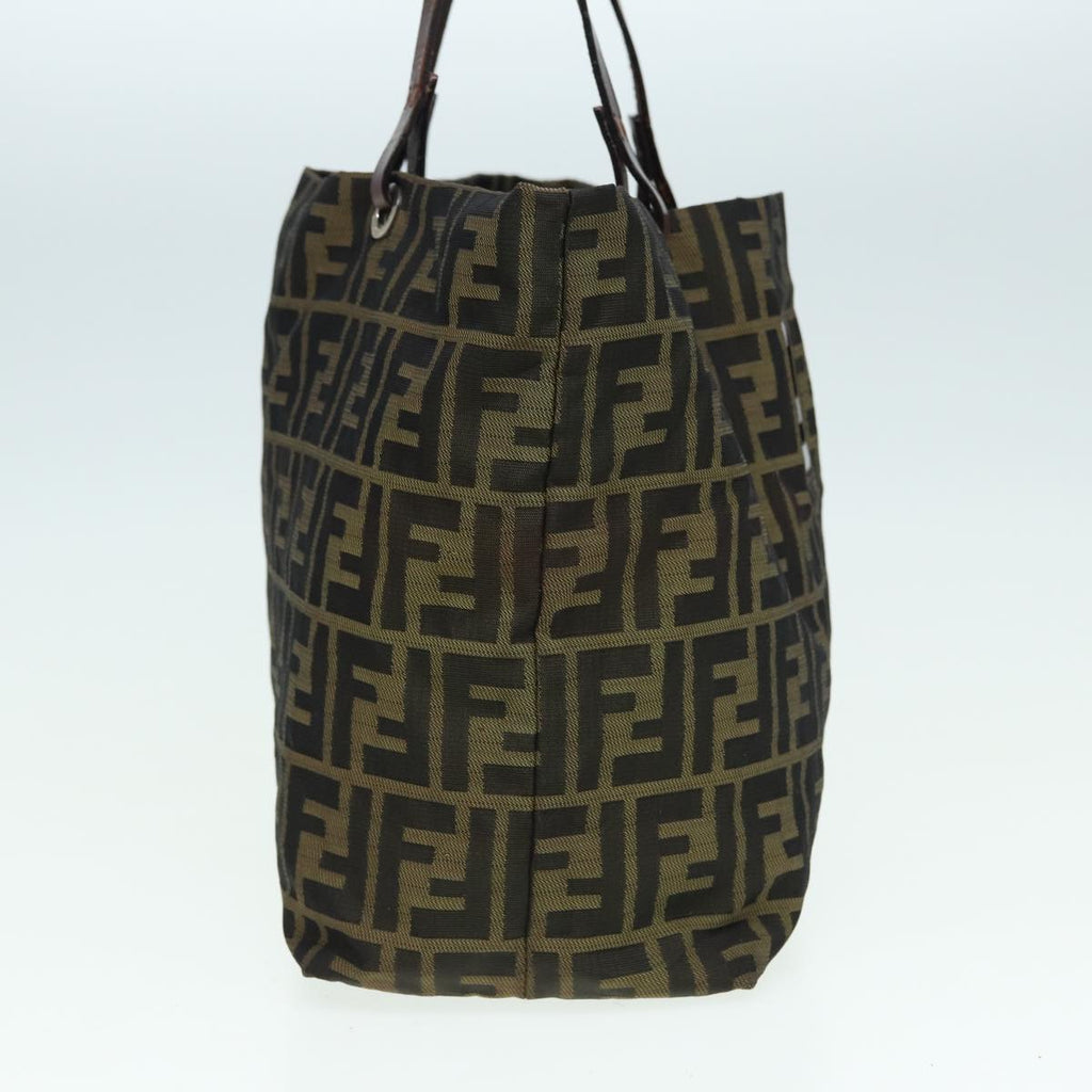 FENDI Zucca Canvas Tote Bag Brown Blackbs15988