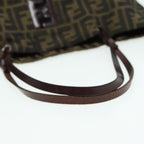 FENDI Zucca Canvas Tote Bag Brown Blackbs15988