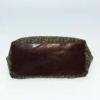 FENDI Zucca Canvas Tote Bag Brown Blackbs15988