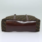 FENDI Zucca Canvas Tote Bag Brown Blackbs15989