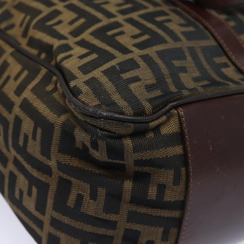 FENDI Zucca Canvas Tote Bag Brown Blackbs15989