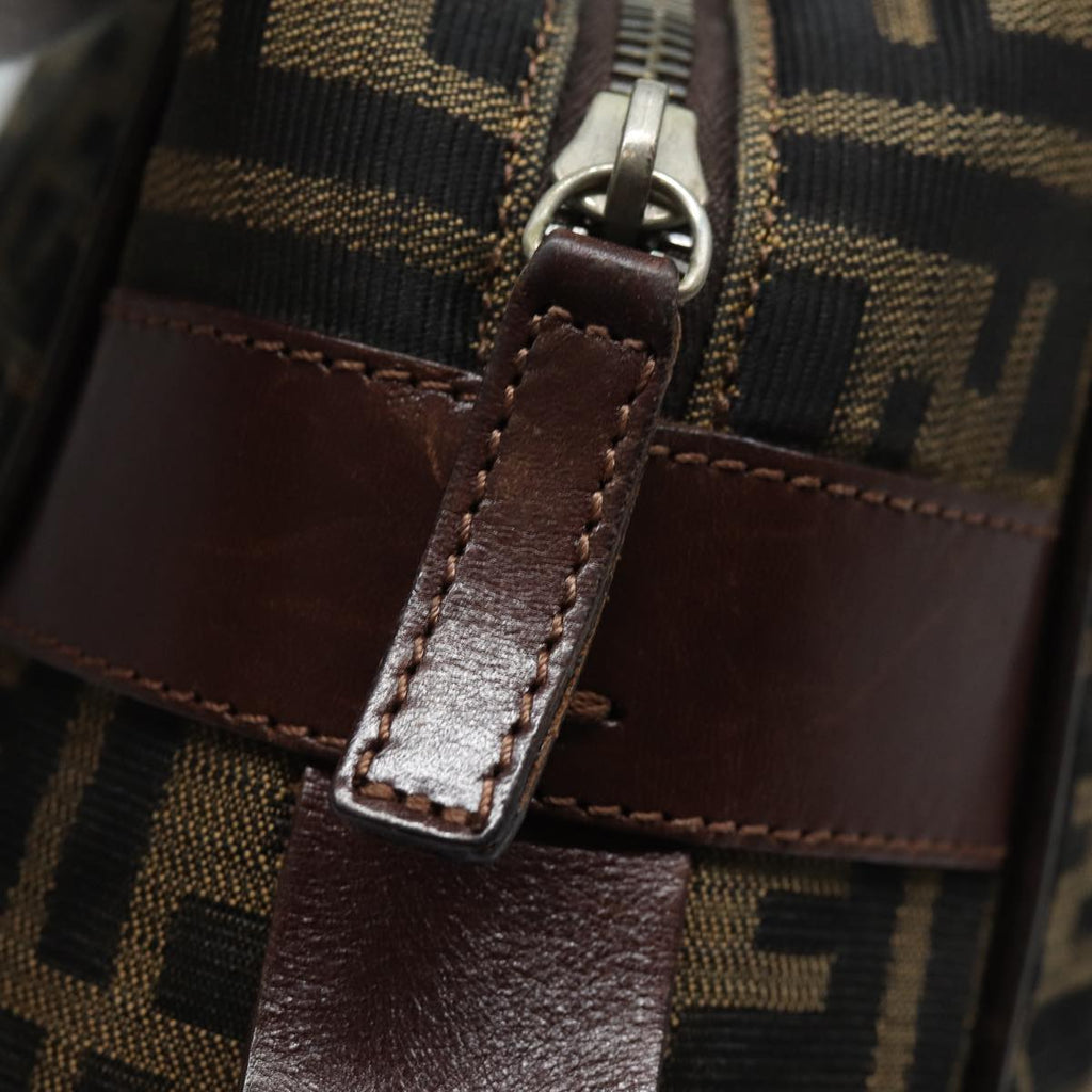 FENDI Zucca Canvas Tote Bag Brown Blackbs15989