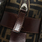 FENDI Zucca Canvas Tote Bag Brown Blackbs15989