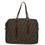 FENDI Zucca Canvas Tote Bag Brown Blackbs15989