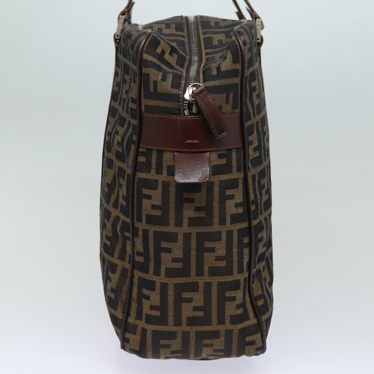 FENDI Zucca Canvas Tote Bag Brown Blackbs15989