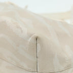 FENDI Hand Bag Canvas Leather Whitebs16007