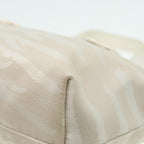 FENDI Hand Bag Canvas Leather Whitebs16007