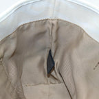 FENDI Hand Bag Canvas Leather Whitebs16007