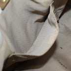FENDI Hand Bag Canvas Leather Whitebs16007