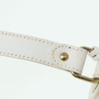 FENDI Hand Bag Canvas Leather Whitebs16007