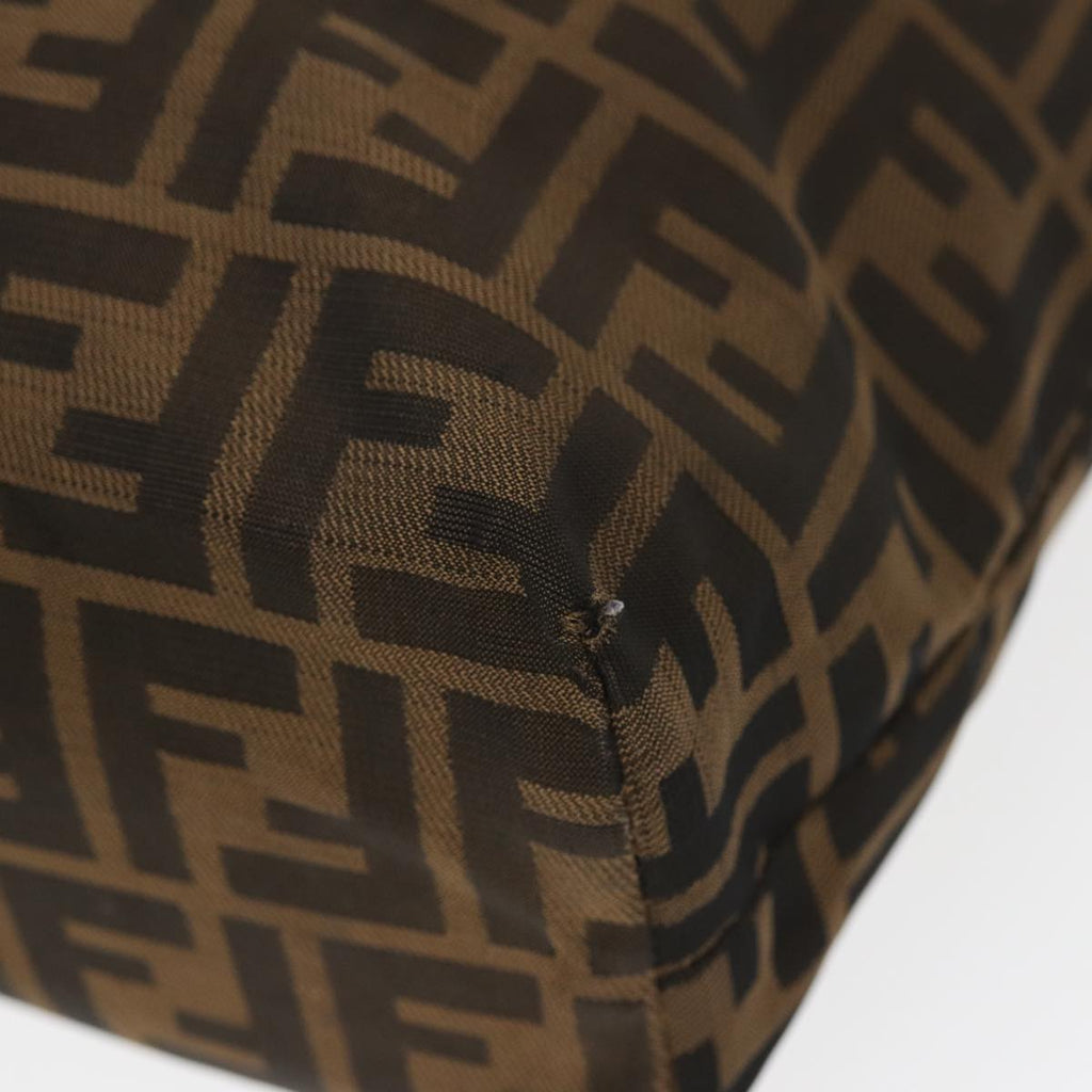 FENDI Zucca Canvas Tote Bag Brown Blackbs16071