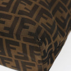 FENDI Zucca Canvas Tote Bag Brown Blackbs16071