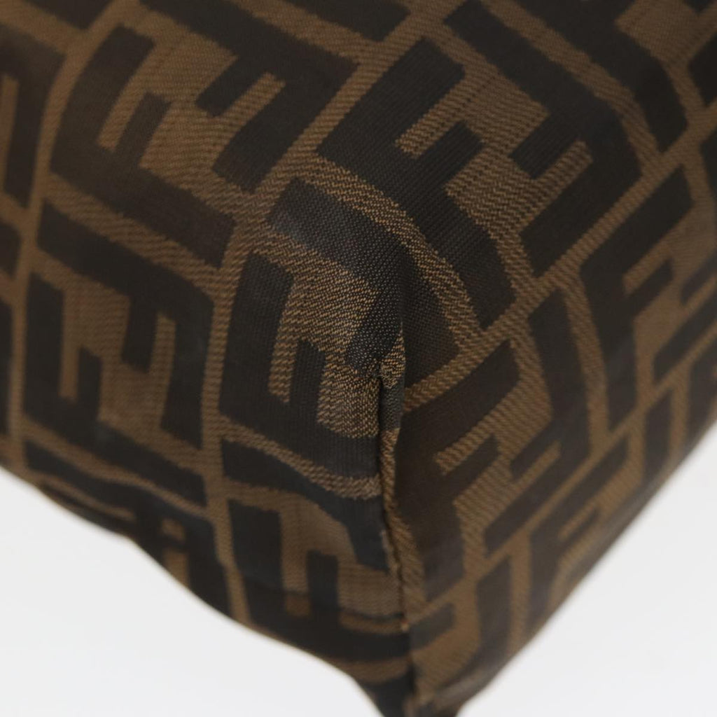 FENDI Zucca Canvas Tote Bag Brown Blackbs16071