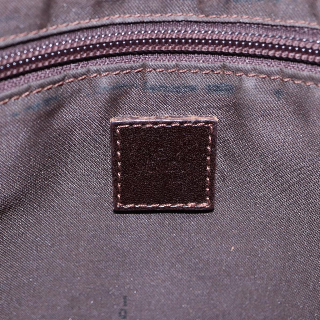 FENDI Zucca Canvas Tote Bag Brown Blackbs16071