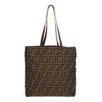 FENDI Zucca Canvas Tote Bag Brown Blackbs16071