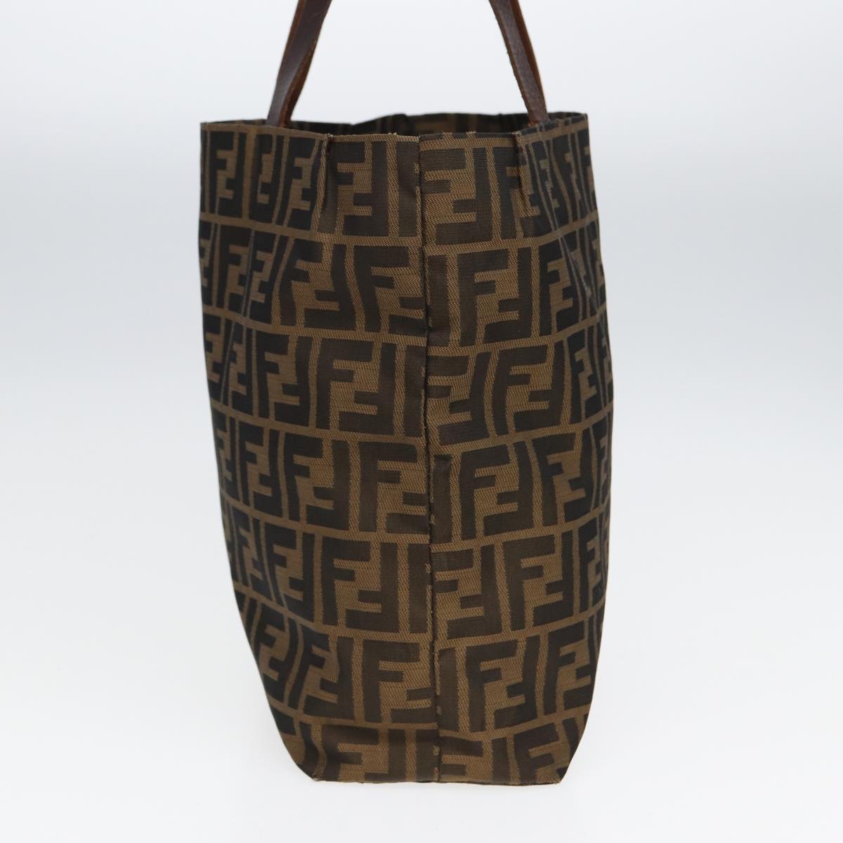 FENDI Zucca Canvas Tote Bag Brown Blackbs16071