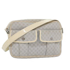 CELINE Macadam Canvas Shoulder Bag Gray Auth bs16224