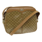 CELINE Macadam Canvas Shoulder Bag Beige Auth bs16300