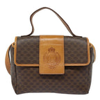 CELINE Macadam Canvas Hand Bag PVC Leather 2way Brown Auth bs16341