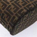 FENDI Zucca Canvas Vanity Pouch Brown Blackbs16396