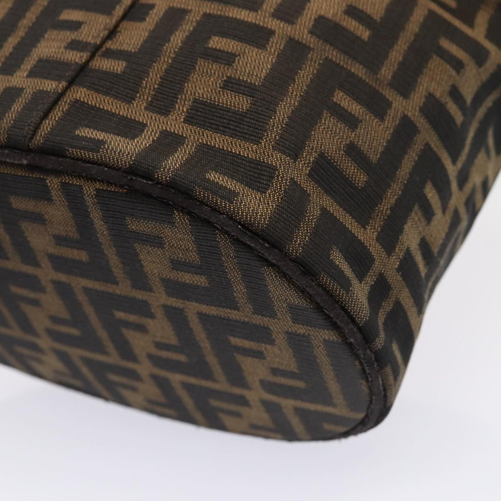 FENDI Zucca Canvas Vanity Pouch Brown Blackbs16396