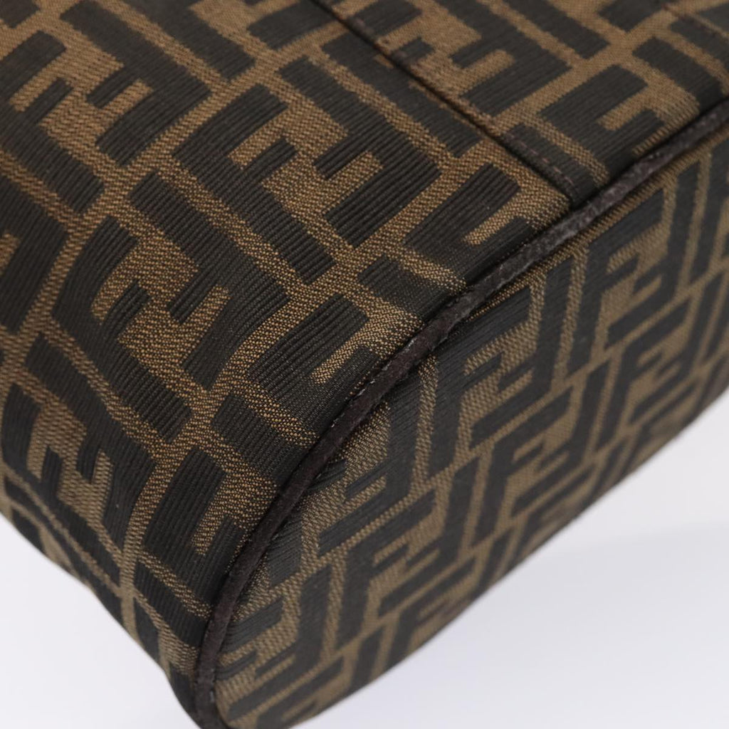 FENDI Zucca Canvas Vanity Pouch Brown Blackbs16396