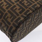 FENDI Zucca Canvas Vanity Pouch Brown Blackbs16396