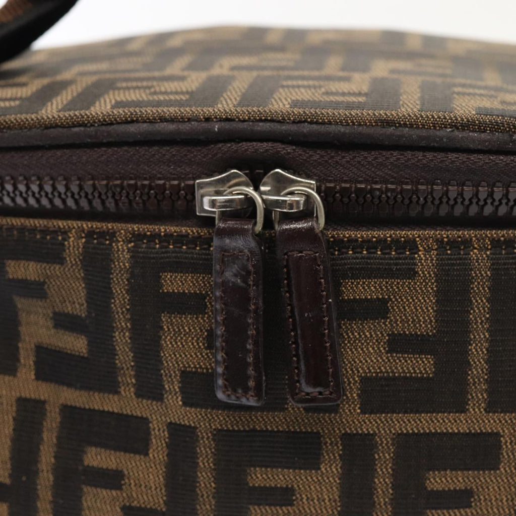 FENDI Zucca Canvas Vanity Pouch Brown Blackbs16396
