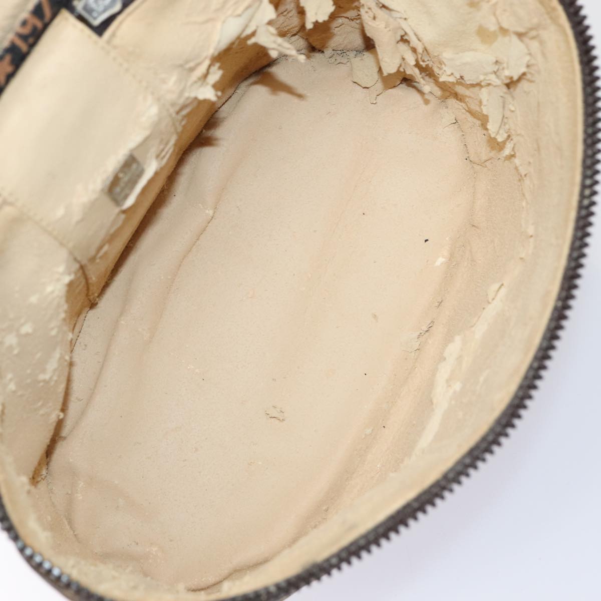 FENDI Zucca Canvas Vanity Pouch Brown Blackbs16396