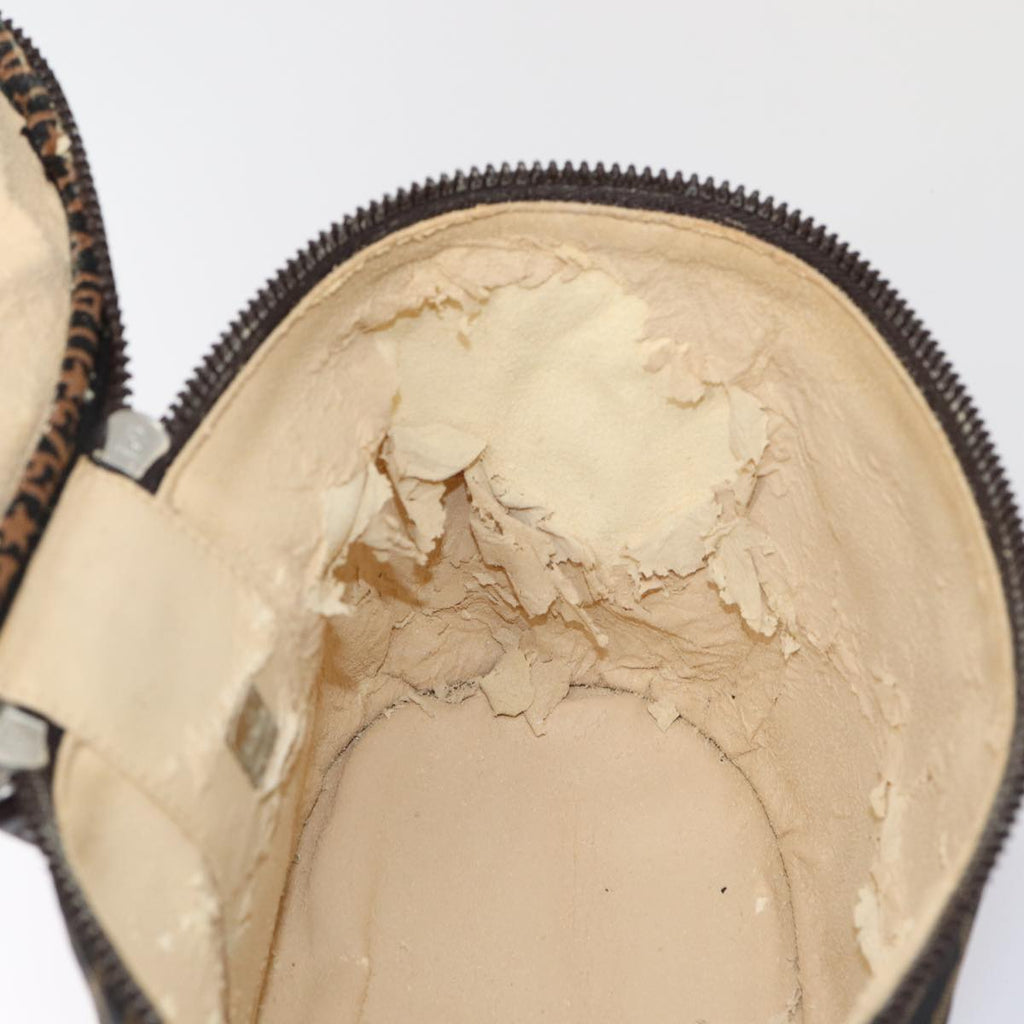 FENDI Zucca Canvas Vanity Pouch Brown Blackbs16396