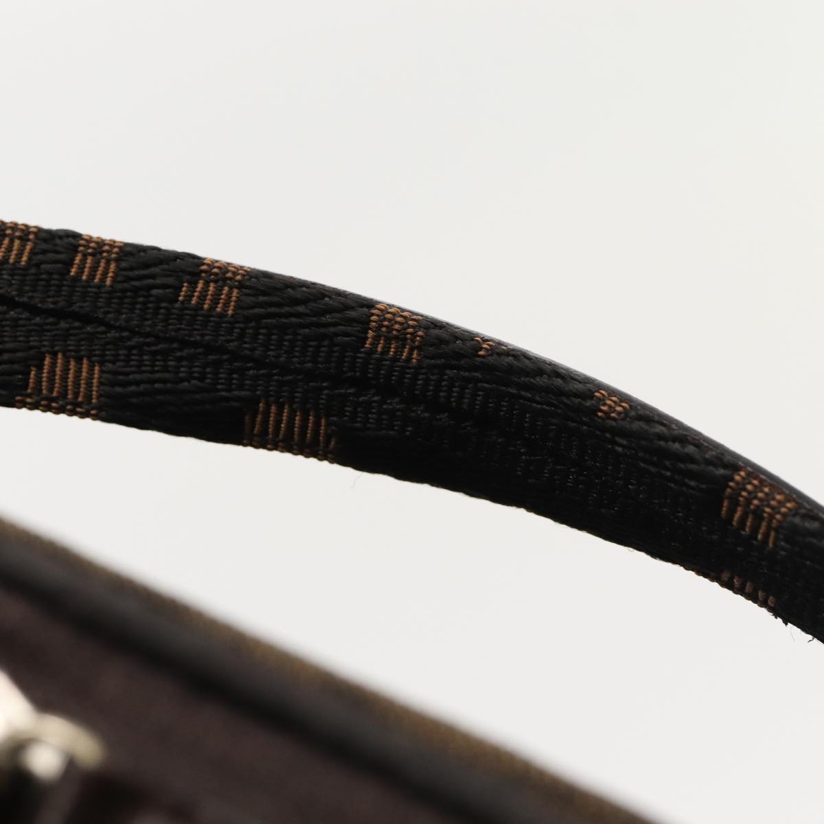 FENDI Zucca Canvas Vanity Pouch Brown Blackbs16396