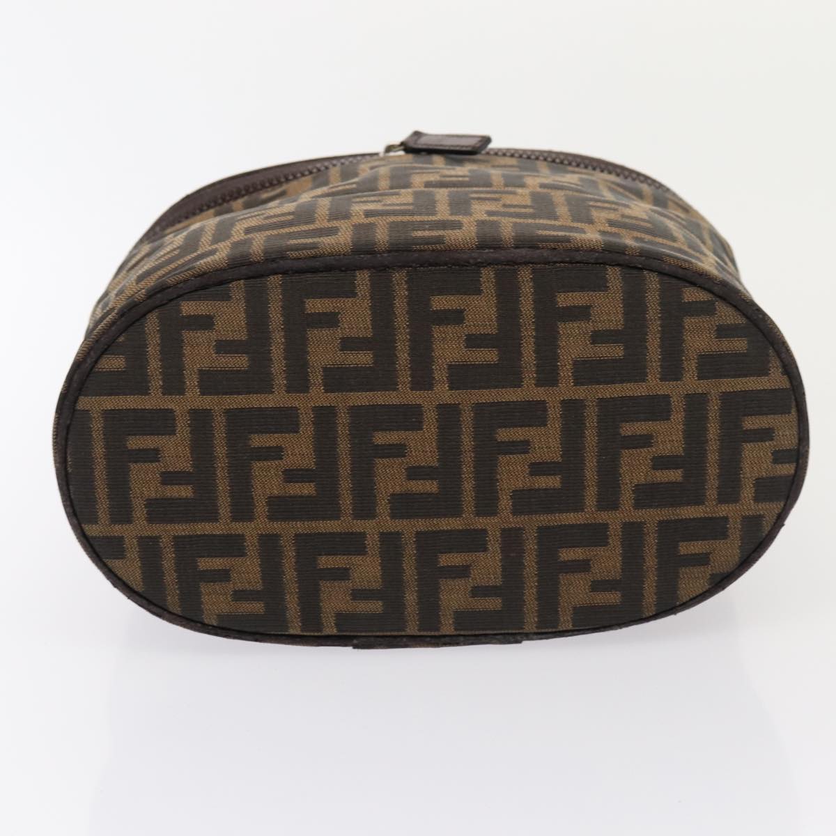 FENDI Zucca Canvas Vanity Pouch Brown Blackbs16396
